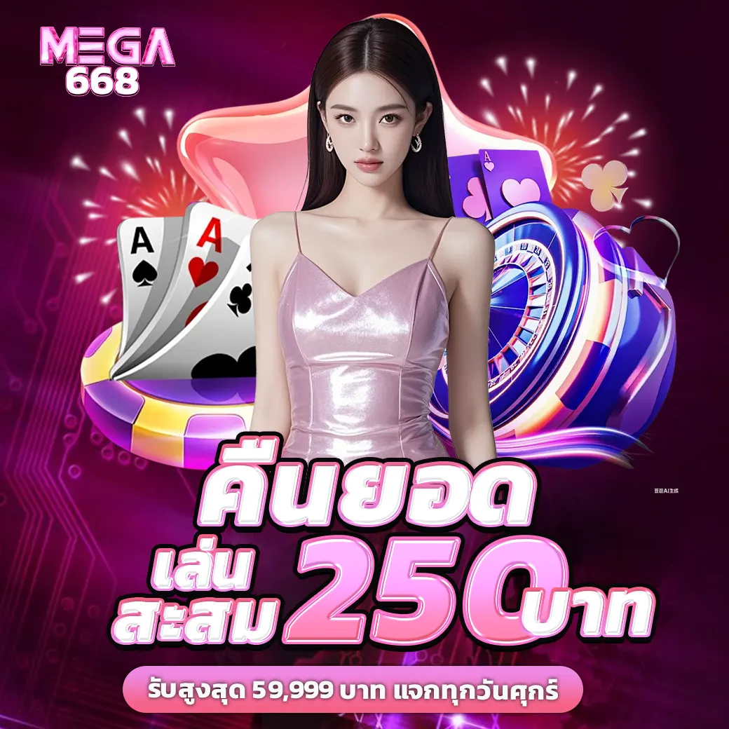 MEGA668 โปรคืนยอดสะสม สล็อตคาสิโนโบนัสคุ้มจัดเต็ม